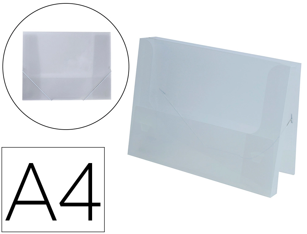 [160044] Carpeta liderpapel portadocumentos polipropileno dina4 transparente translucido lomo 50 mm