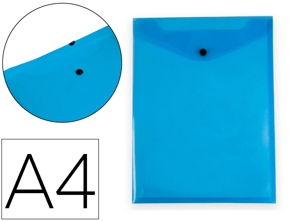 [159755] Carpeta liderpapel dossier broche polipropileno din a4 formato vertical con fuelle azul translucido
