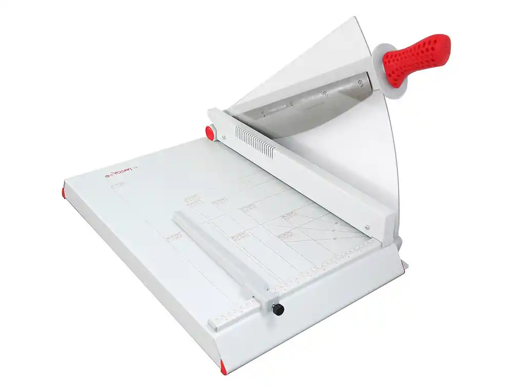 Cizalla yosan 44 metalica de palanca pison automatico din a3 con pantalla protectora