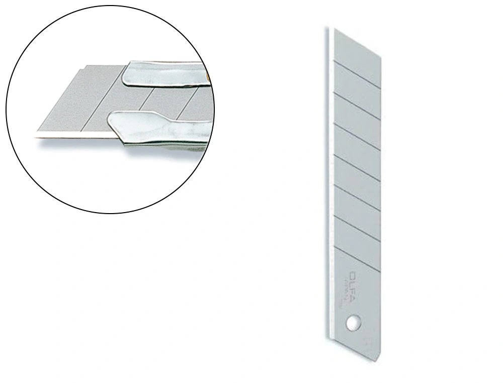 [157080] Repuesto cuchilla cutter olfa ancho 18 mm para cuter l-1 blister de 10 unidades