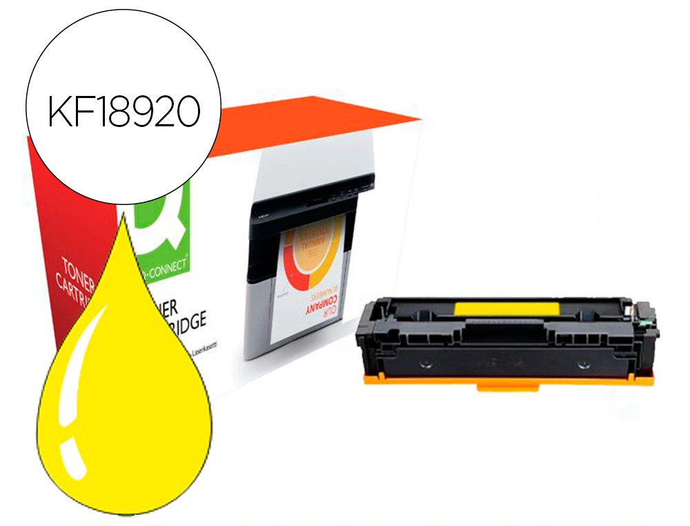 [156759] Toner compatible q-connect canon lbp611y i-sensys lbp610 amarillo alto rendimiento 2200 paginas