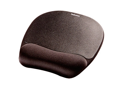 Alfombrilla para raton fellowes con reposamuñecas de espuma memory foam negro 230x196x20 mm
