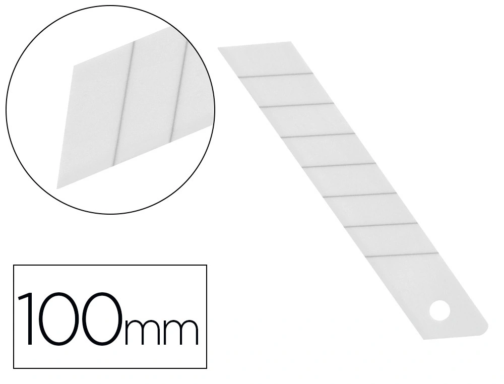 [156178] Repuesto cuter q-connect ancho para modelos kf17106/kf14387 cuchilla ceramica 18 mm blister 5 unidades