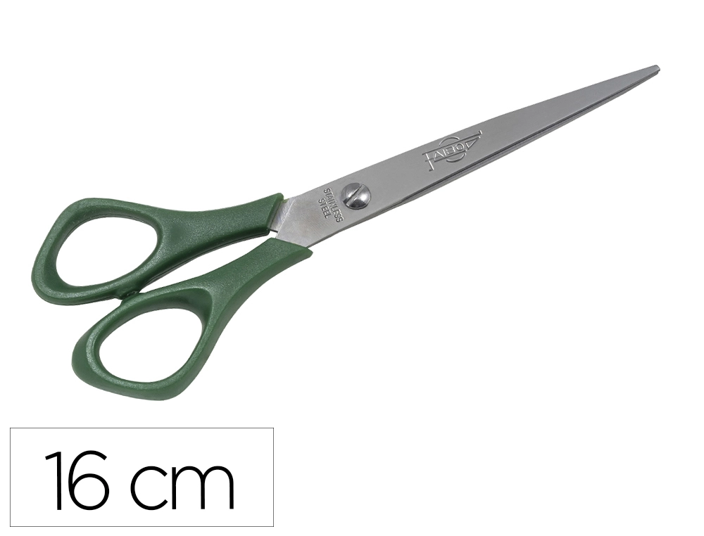 [156098] Tijera oficina faibo acero inoxidable 16 cm empuñadura ergonomica