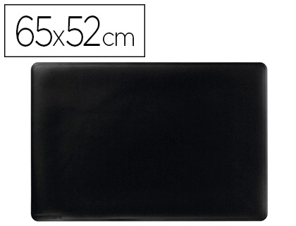 [155886] Vade sobremesa durable negro antideslizante contorneado 65x52 cm