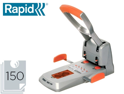 [155871] Taladrador rapid hdc150 supreme metalico/abs plata/naranja capacidad 150 hojas