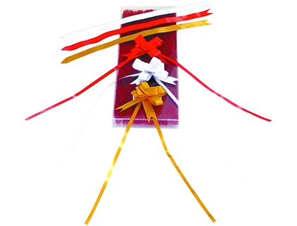 [155617] Cinta para hacer lazos plata 130 cm x 31 mm unidad