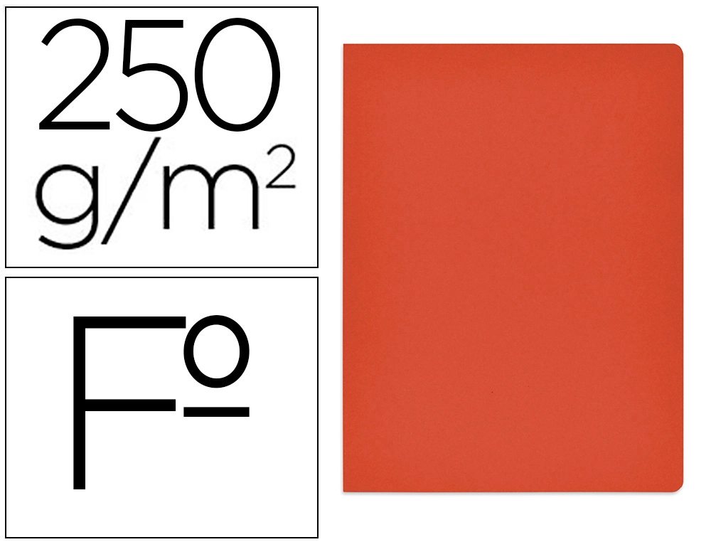 Subcarpeta cartulina gio simple intenso folio rojo 230g/m2
