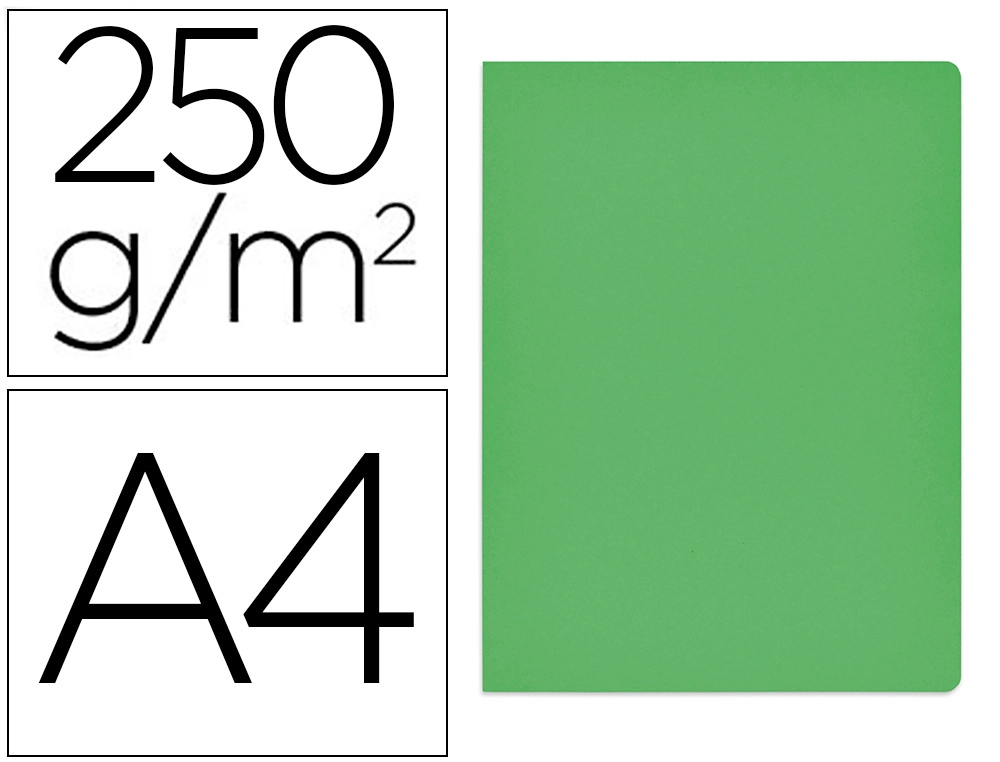 [155310] Subcarpeta cartulina gio simple intenso din a4 verde 230g/m2