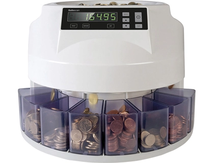 [154979] Contador y clasificador de monedas safescan 1250eur velocidad 200 monedas / minuto capacidad 500 monedas