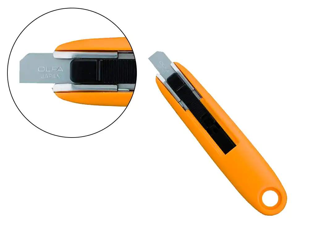 [154299] Cortador de seguridad olfa cuchilla ancha 12,5mm formato compacto con cuerpo de acero inoxidable