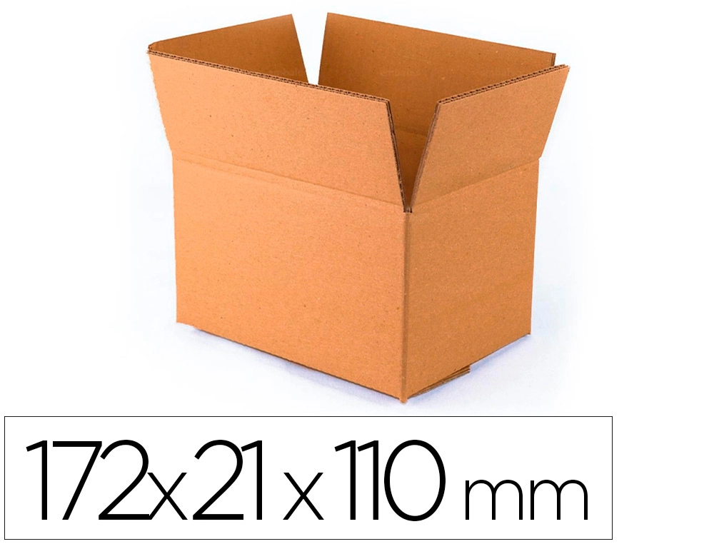 [152601] Caja para embalar q-connect americana ultra resistente carton reciclado canal doble 7mm color kraft 172x217x110 mm