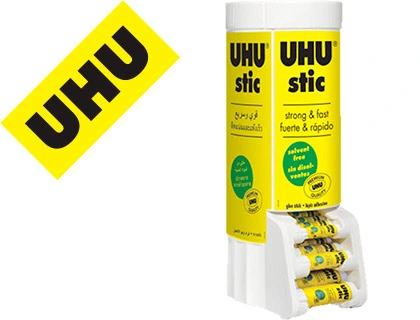 [152041] Pegamento uhu barra expositor sobremesa multiformato 8-21-40 g 530x190x210 mm + 12 uds sin cargo 21 g