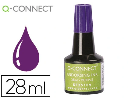 [150755] Tinta tampon q-connect violeta bote 28 ml