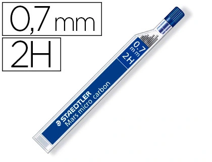 [150299] Minas staedtler mars micro grafito 0,7 mm 2h tubo con 12 unidades
