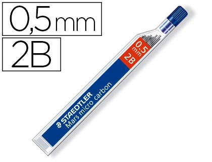 [150293] Minas staedtler mars micro grafito 0,5 mm 2b tubo con 12 unidades