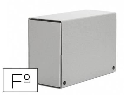 [150242] Carpeta proyectos pardo folio lomo 150 mm carton forrado gris con broche