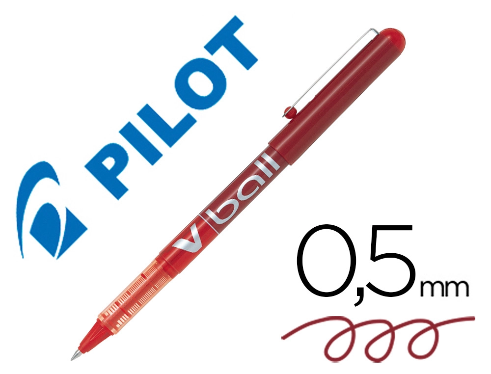 [99129] Rotulador pilot roller v-ball rojo 0.5 mm