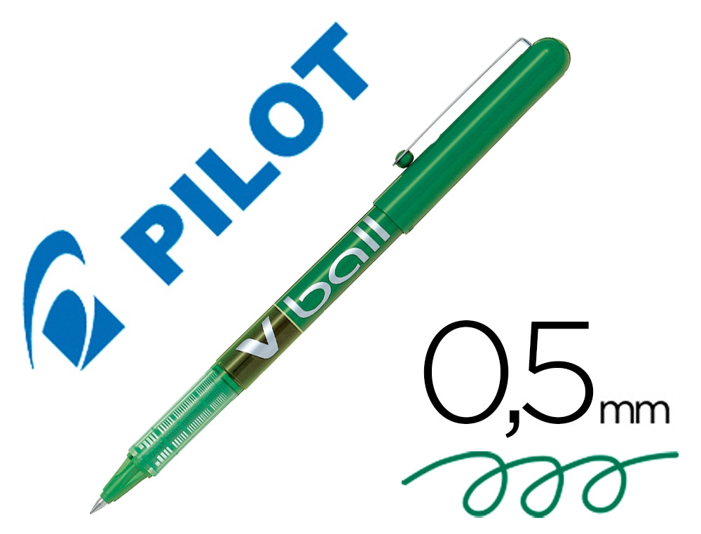 [98668] Rotulador pilot roller v-ball verde 0.5 mm