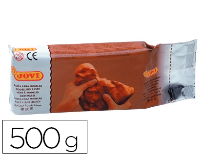 Pasta para modelar jovi 500 g terracota
