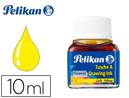 [90207] Tinta china pelikan amarillo bote de 10 ml
