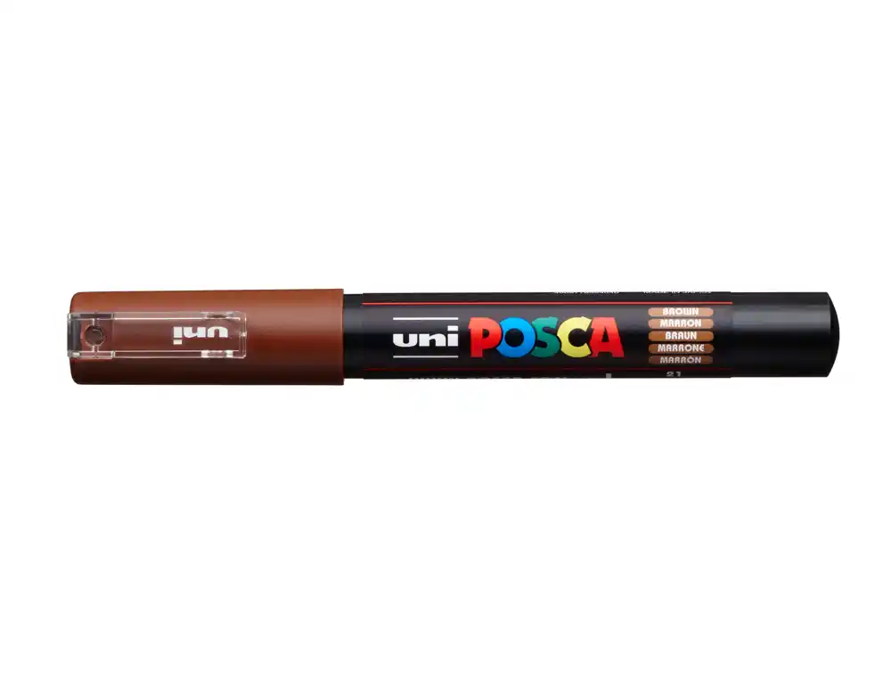 Rotulador uni posca 0,7mm pc-1m marron