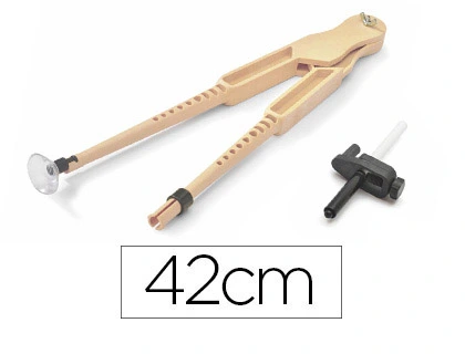 [79949] Compas para encerado faibo de plastico imitacion madera con adaptador 42 cm