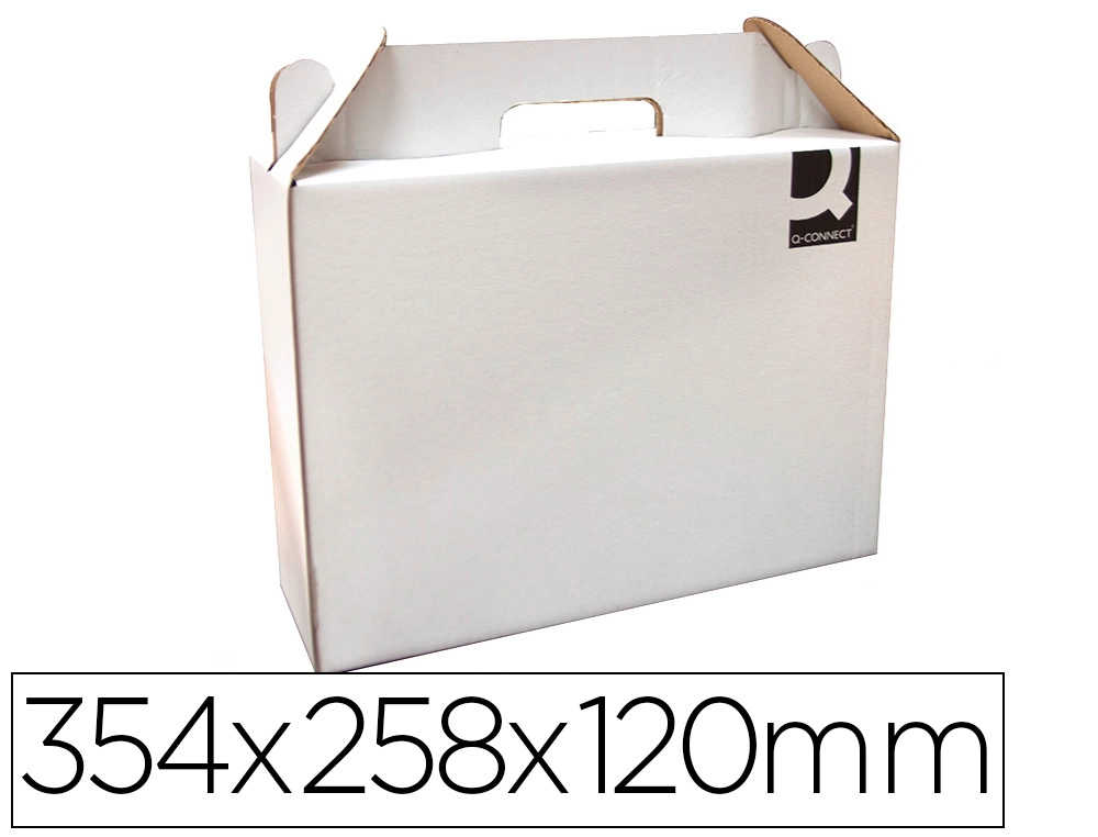 [79718] Caja maletin con asa q-connect carton para envio y transporte 355x120x258 mm
