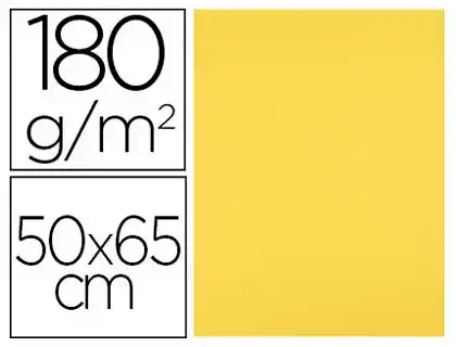 Cartulina liderpapel 50x65 cm 180g/m2 amarillo limon paquete de 25 hojas