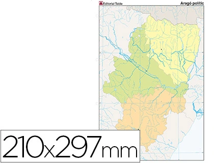 [79428] Mapa mudo color din a4 aragon politico