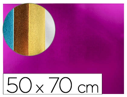 [79231] Goma eva liderpapel 50x70 cm espesor 2 mm metalizada rosa