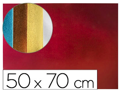 [79230] Goma eva liderpapel 50x70 cm espesor 2 mm metalizada rojo