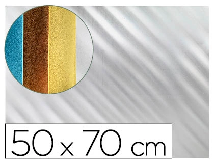 [79229] Goma eva liderpapel 50x70 cm espesor 2 mm metalizada plata
