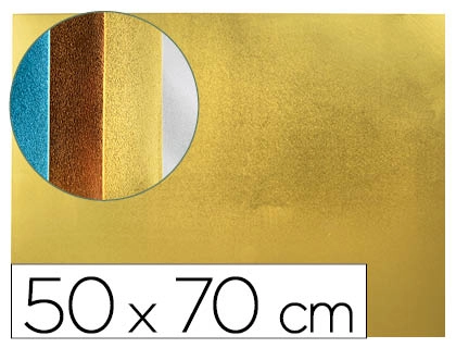 [79228] Goma eva liderpapel 50x70 cm espesor 2 mm metalizada oro