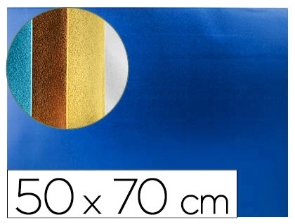 [79225] Goma eva liderpapel 50x70 cm espesor 2 mm metalizada azul