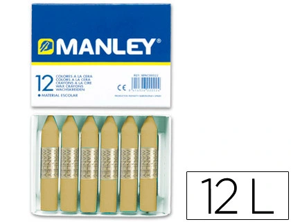 [78766] Lapices cera manley unicolor tierra sombra natural n.67 caja de 12 unidades