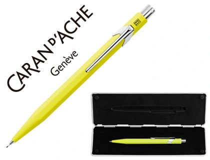 [78363] Portaminas caran d'ache 844 0,7 mm con estuche amarillo fluor