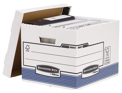 [78290] Cajon fellowes carton reciclado para almacenamiento de archivo capacidad 4 cajas de archivo tamaño din a4