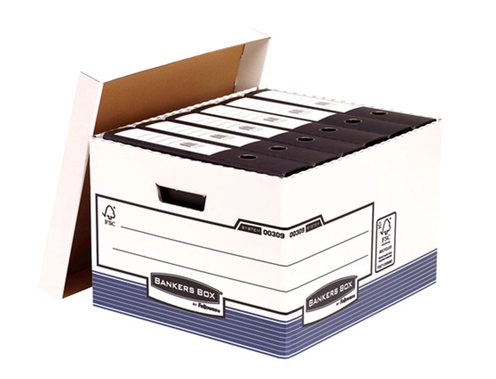 [78288] Cajon fellowes carton reciclado para almacenamiento de archivo capacidad 4 cajas de archivo tamaño folio