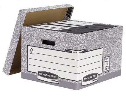 [78287] Cajon fellowes carton reciclado para almacenamiento de archivo capacidad 4 cajas de archivo tamaño folio