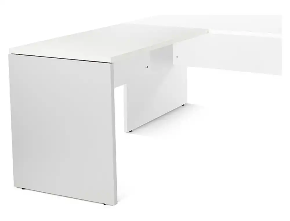 Ala para mesa rocada serie work 100x60 cm acabado an04 gris/blanco