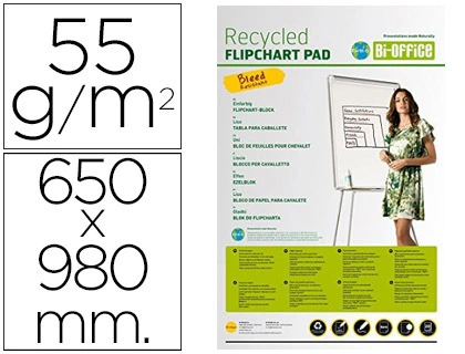 [77883] Bloc congreso bi-office papel reciclado 650x980 mm 20 hojas 55 g