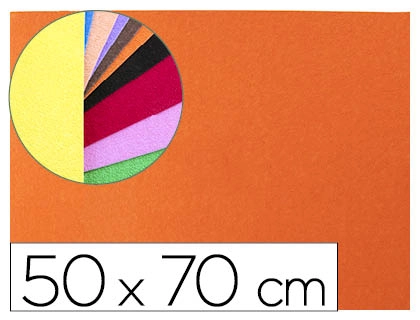 [75131] Goma eva liderpapel 50x70cm 60g/m2 espesor 2mm textura toalla naranja