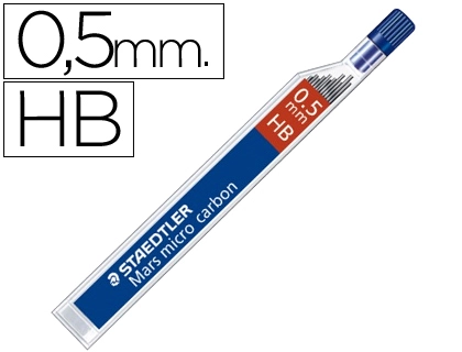 [73109] Minas staedtler mars micro grafito 0,5 mm hb tubo con 12 minas