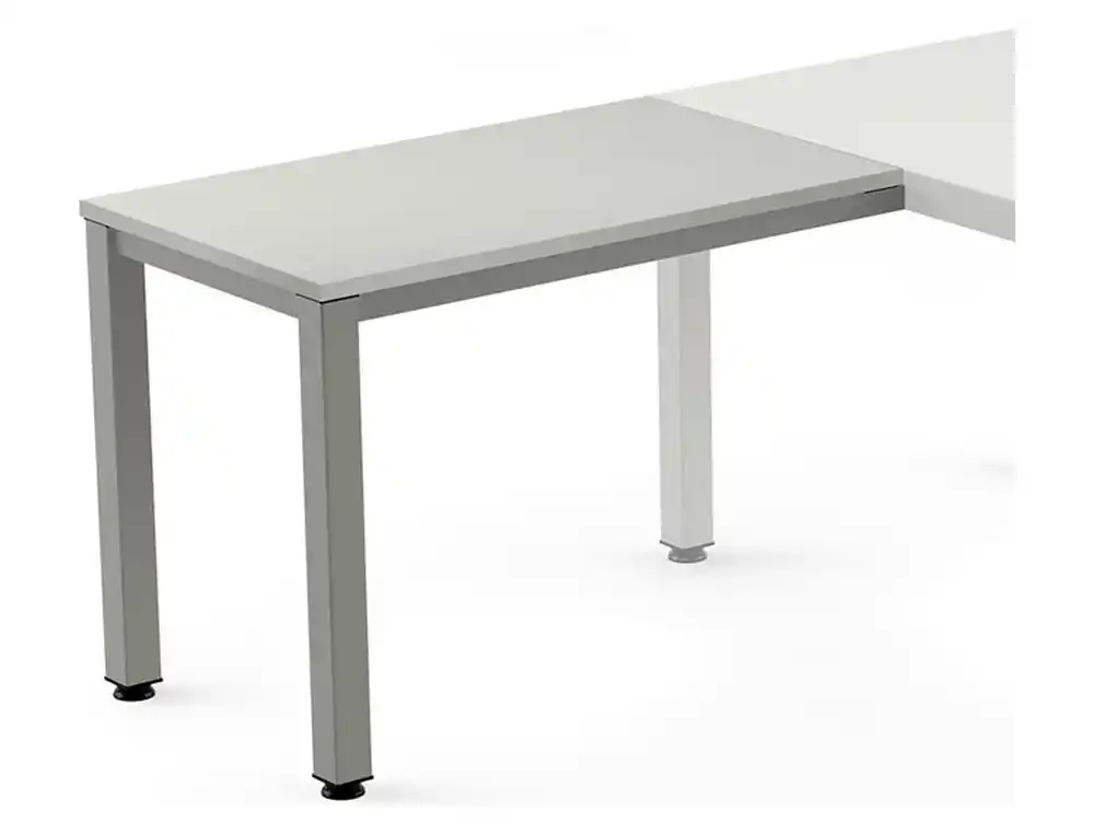 Ala para mesa rocada serie executive 60x100 cm derecha o izquierda acabado gris/gris