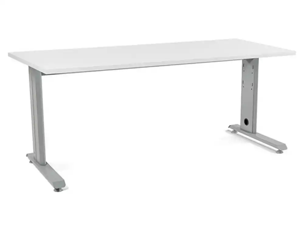 Mesa de oficina rocada metal 2003ac04 gris/blanco 180x80 cm