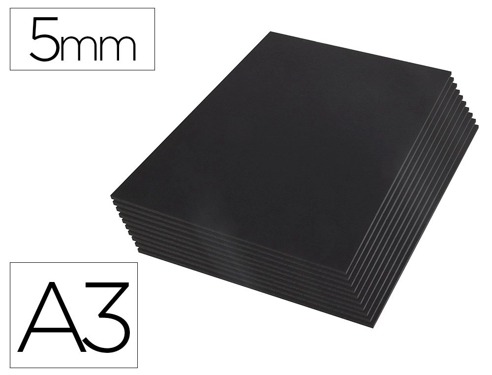 [72523] Carton pluma liderpapel negro doble cara din a3 espesor 5 mm