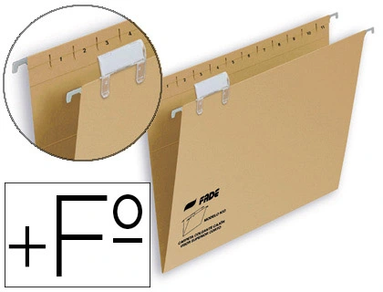 [72500] Carpeta colgante fade folio prolongado visor superior kraft eco