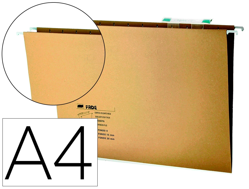 [72498] Carpeta colgante fade din a4 visor superior kraft eco