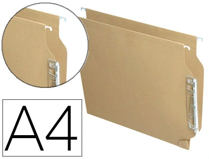 [72496] Carpeta colgante fade din a4 visor lateral kraft eco
